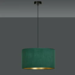 Best Sale Pojedynczy zwis z zielono-złotym abażurem 1051/1 HILDE | Kaja Żyrandole Nowoczesne