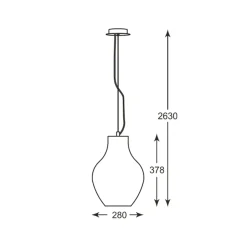 Outlet Pojedynczy zwis ze stylowym kloszem P19066A-D28 BRESSO | Kaja Żyrandole Nowoczesne