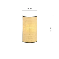 Sklep Kaja Półokrągła lampa ścienna do sypialni w stylu eco 1149/K1 ASTON | Kaja