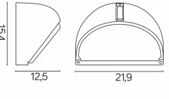 Sklep Kaja Półokrągła lampa ścienna, na jedną żarówkę 5284 B z serii WILLY | Kaja Oświetlen