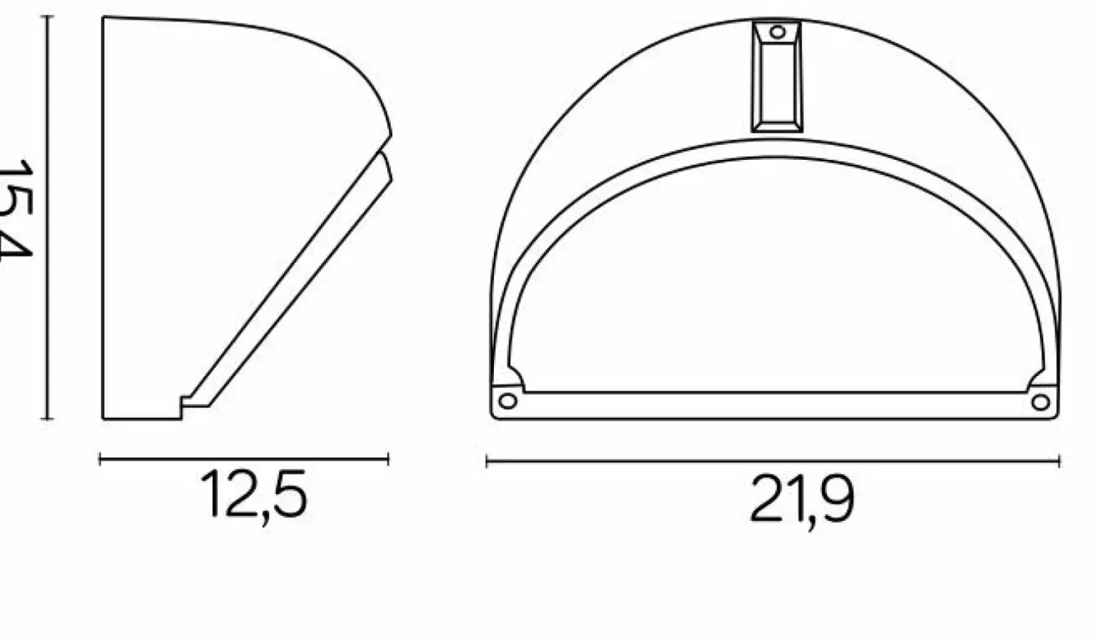 Sklep Kaja Półokrągła lampa ścienna, na jedną żarówkę 5284 B z serii WILLY | Kaja Oświetlen