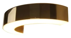 Sklep Kaja Półokrągła, ledowa, złota lampa ścienna MX W0276 LOTUS | Kaja