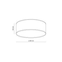 Sklep Kaja Pomarańczowa, abażurowa lampa sufitowa TK 10153 NICOLA ORANGE | Kaja