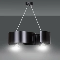 New Ponadczasowa, czarna lampa wisząca do kuchni 284/2 VIXON | Kaja Żyrandole Nowoczesne