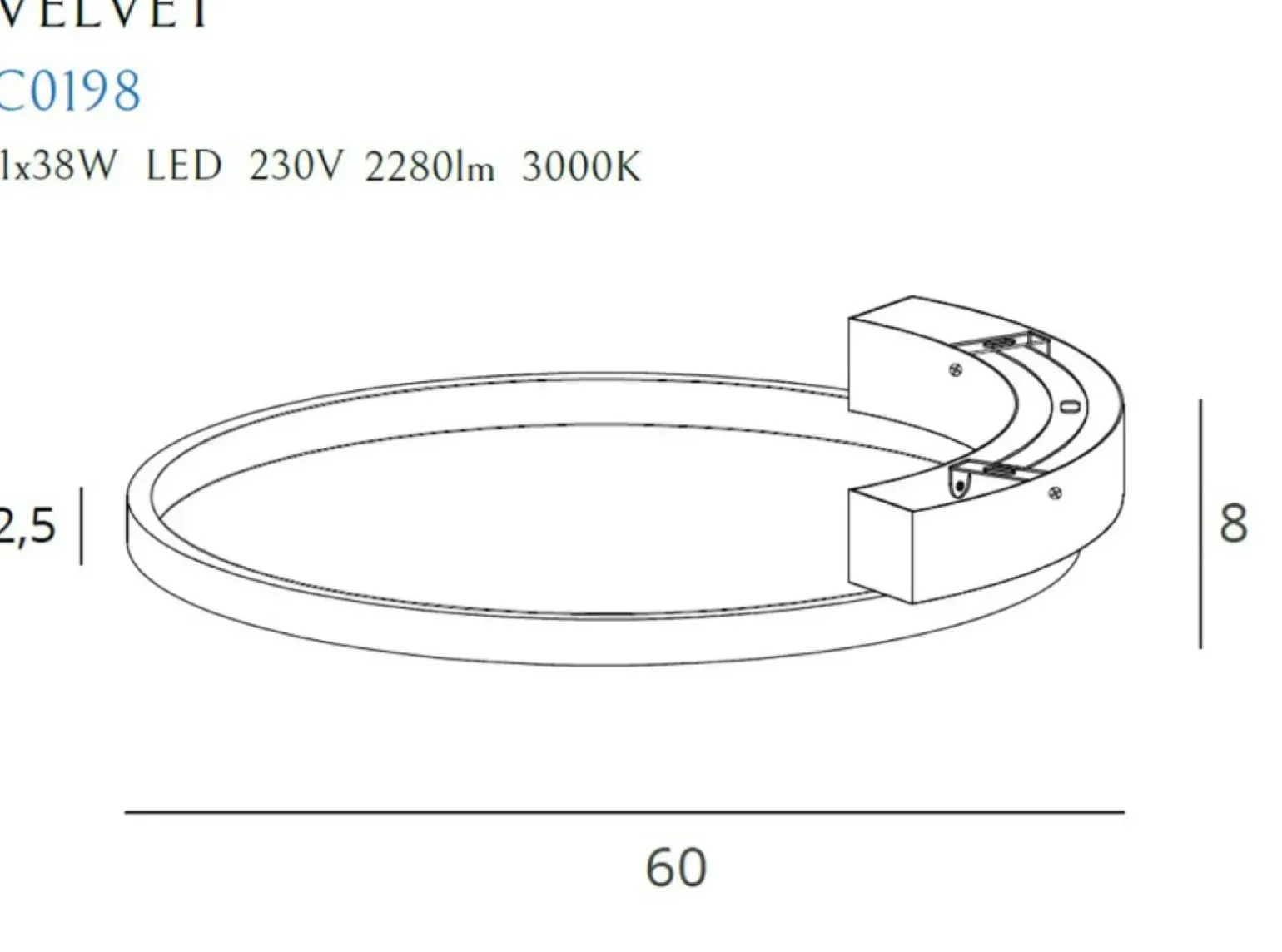 Sklep Kaja Ponadczasowa, czarna lampa sufitowa Ø60cm MX C0198 VELVET | Kaja