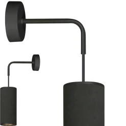 Sklep Kaja Ponadczasowa, czarno-złota lampa ścienna 1067/K1 BENTE | Kaja