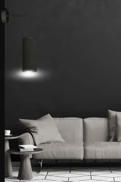 Sklep Kaja Ponadczasowa, czarno-złota lampa ścienna 1067/K1 BENTE | Kaja