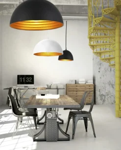 Store Ponadczasowa, czarno-złota lampa wisząca ⌀40cm AZ1394 MODENA | Kaja Żyrandole Nowoczesne