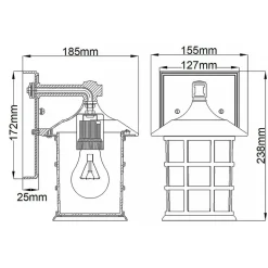 Sklep Kaja Ponadczasowa lampa elewacyjna HK-FREEPORT2-S-TWH z serii FREEPORT