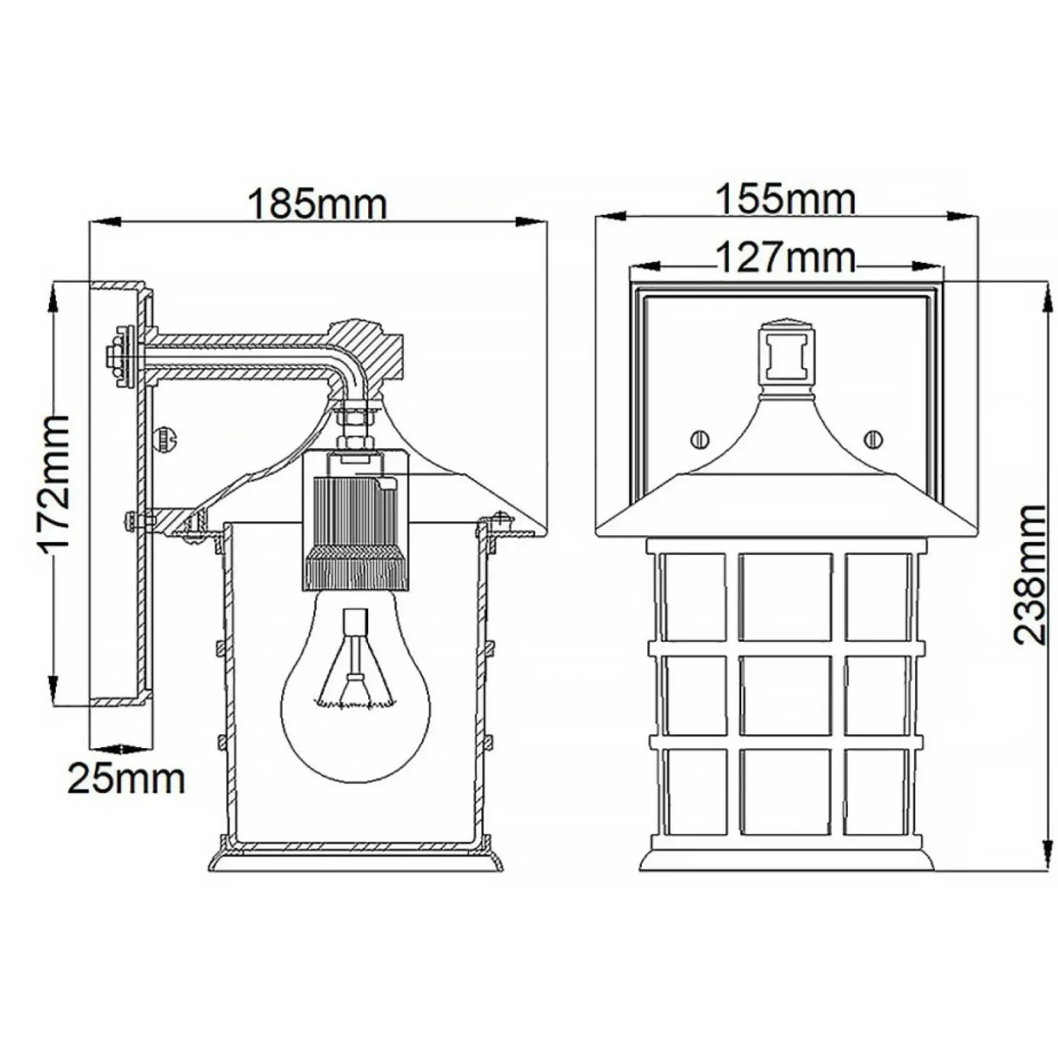 Sklep Kaja Ponadczasowa lampa elewacyjna HK-FREEPORT2-S-TWH z serii FREEPORT