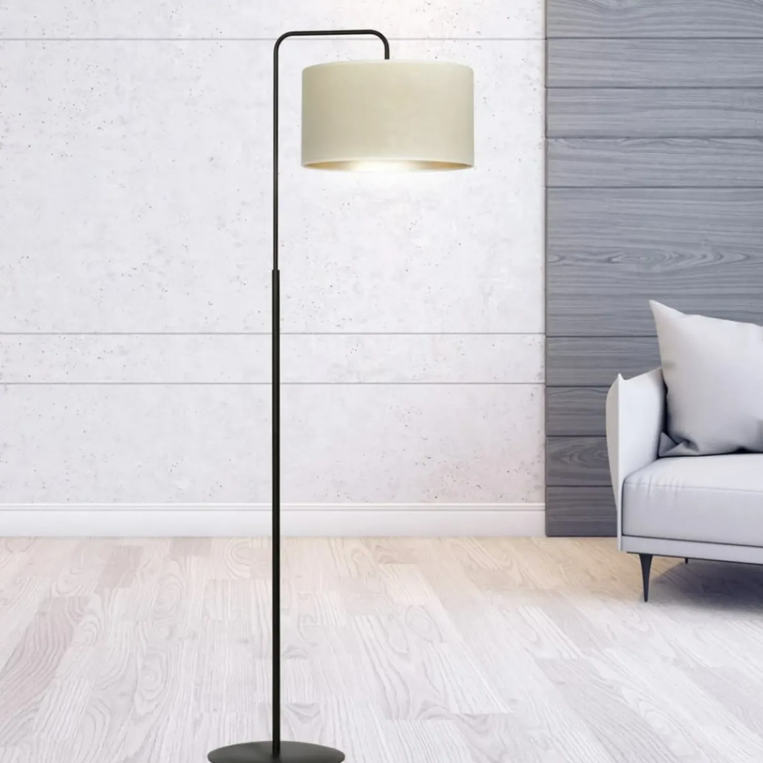 Sklep Kaja Ponadczasowa lampa podłogowa do salonu 1052/LP1 HILDE | Kaja