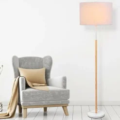 Sklep Kaja Ponadczasowa lampa podłogowa do sypialni LP-0304/2F WH FOGO | Kaja