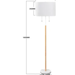 Sklep Kaja Ponadczasowa lampa podłogowa do sypialni LP-0304/2F WH FOGO | Kaja