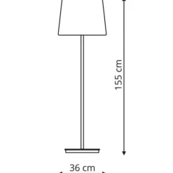 Sklep Kaja Ponadczasowa lampa podłogowa LP-332/1F BK MARBELLA | Kaja Oświetlenie