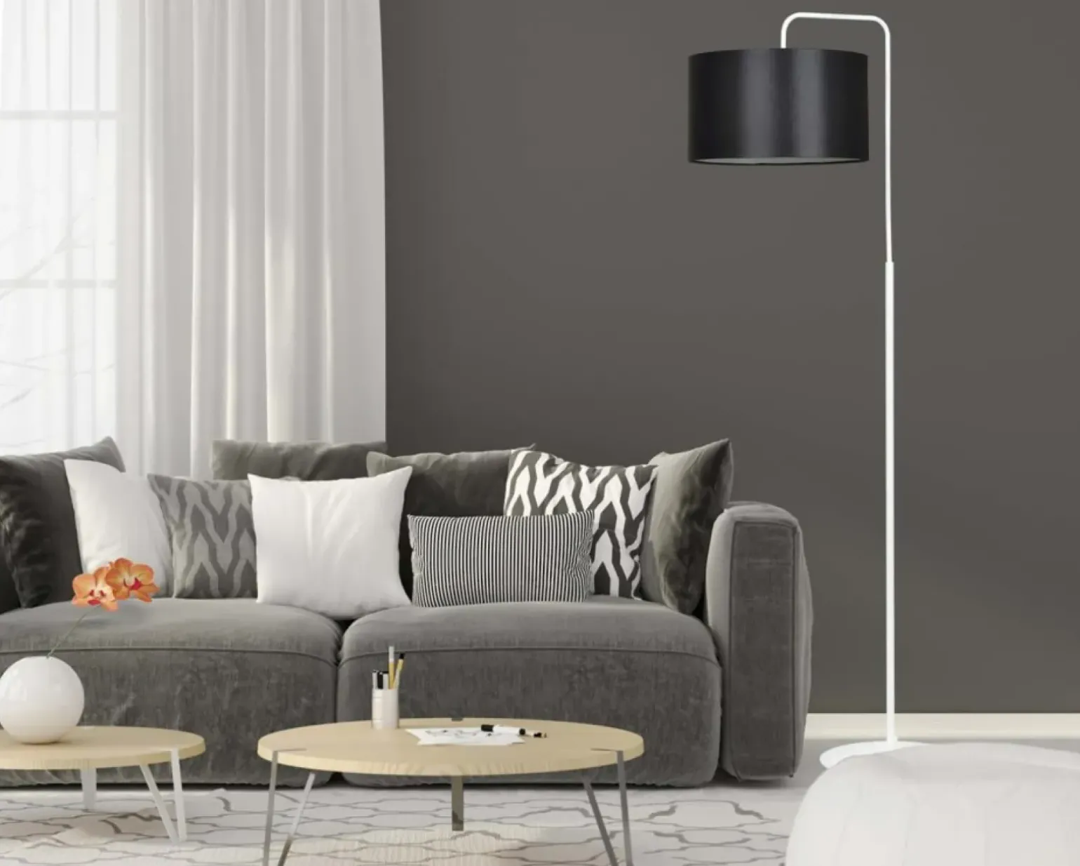 Sklep Kaja Ponadczasowa lampa stojąca do sypialni 571/1 TRAPO | Kaja Oświetlenie