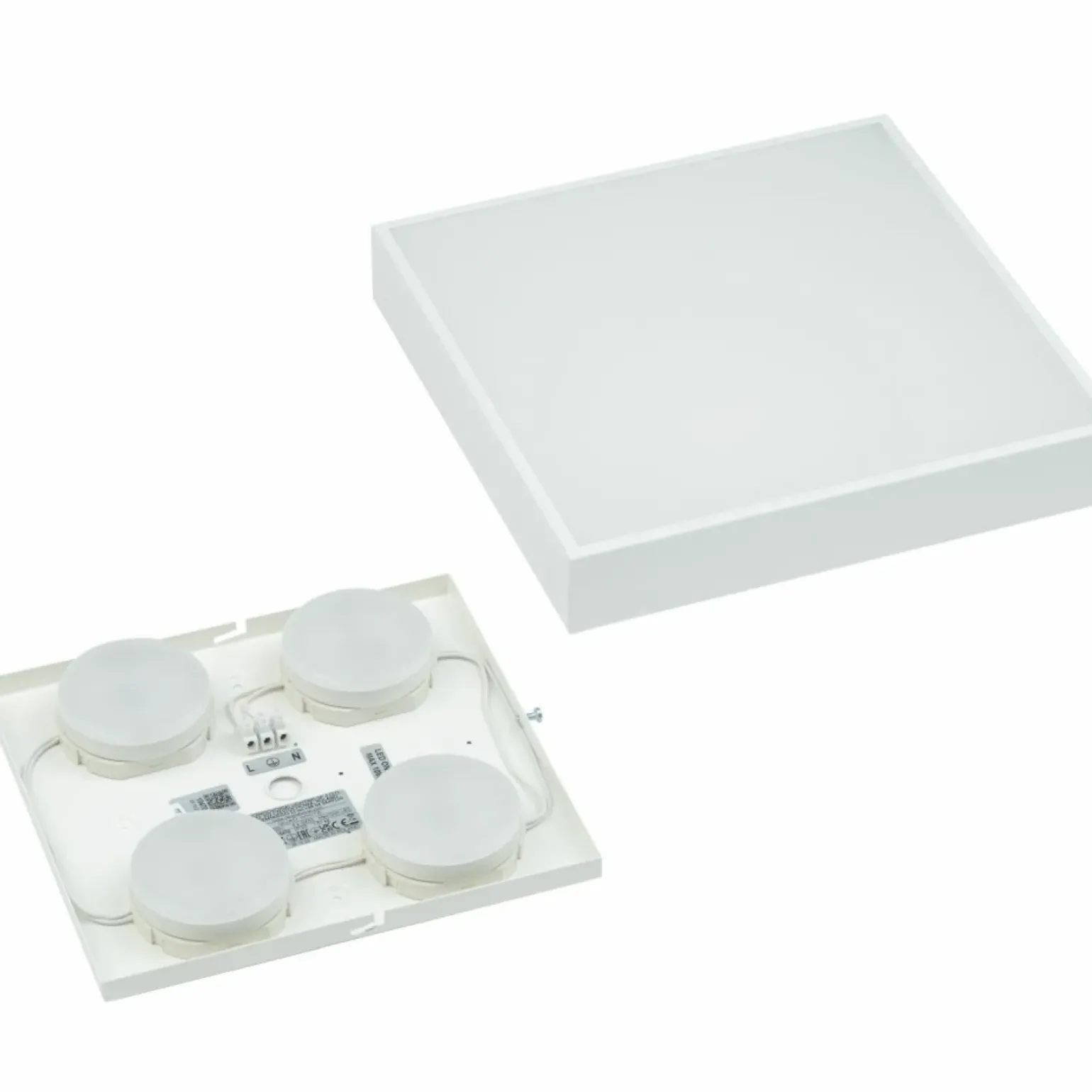 Sklep Kaja Ponadczasowa lampa sufitowa, kwadrat 30x30 10470 QUAD | Kaja