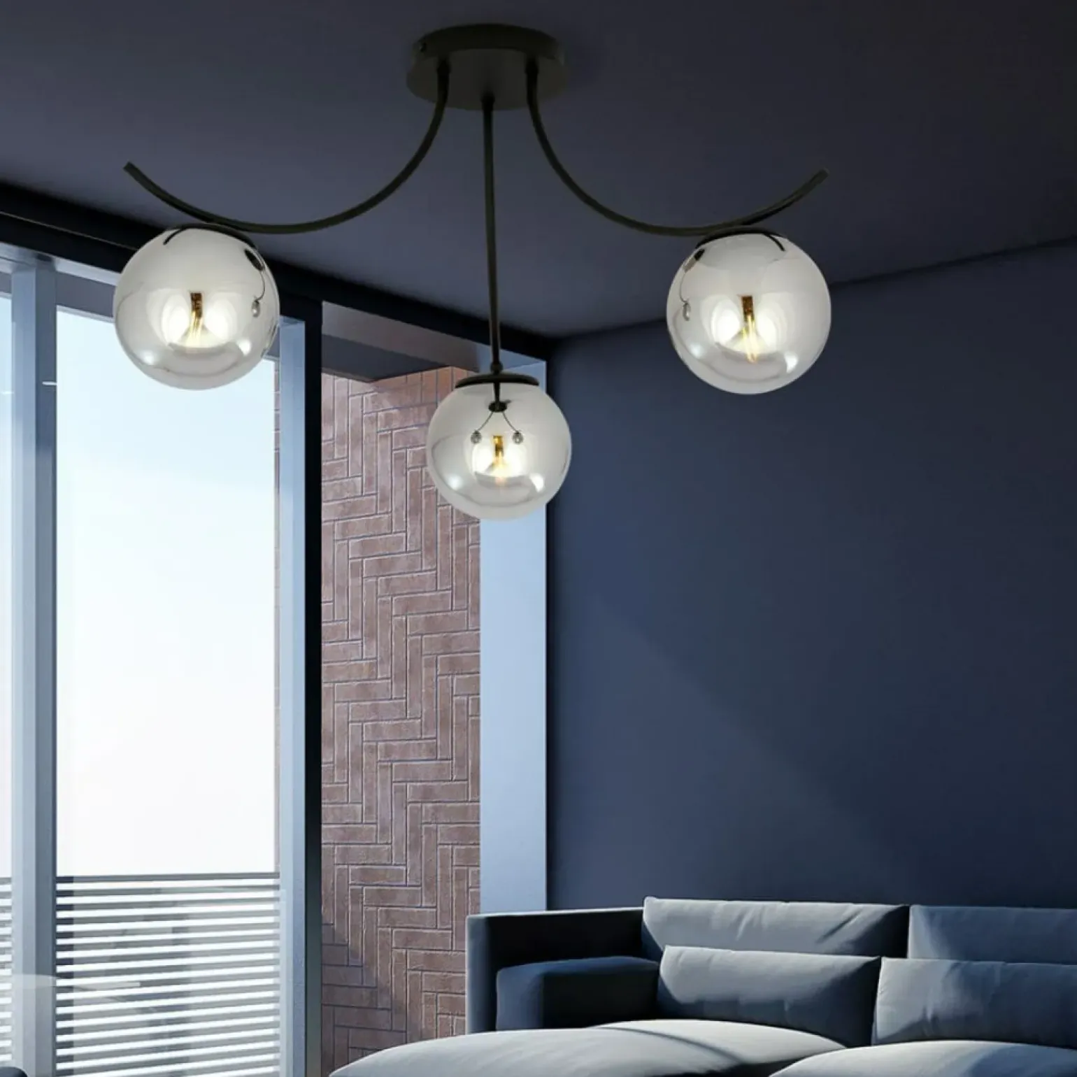 Cheap Ponadczasowa lampa sufitowa do sypialni 1110/3 BOSTON | Kaja Żyrandole Nowoczesne