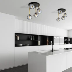 Sklep Kaja Ponadczasowa lampa sufitowa z ciemnymi kloszami 1259/4 z serii DOLCE