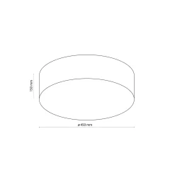 Sklep Kaja Ponadczasowa lampa sufitowa z abażurem TK 5636 z serii RONDO | Kaja