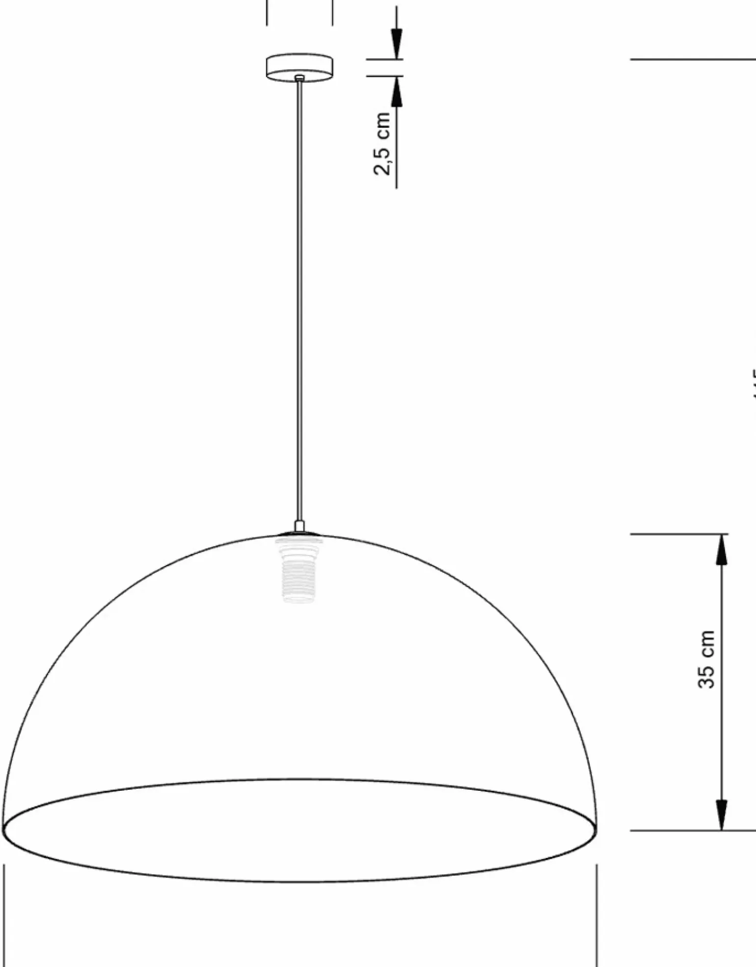 Best Sale Ponadczasowa lampa wisząca do kuchni SIG 30132 - SFERA 70 CZ/MIEDŹ Żyrandole Nowoczesne
