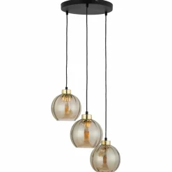 Clearance Ponadczasowa lampa wisząca z miodowymi kloszami TK 4637 z serii DEVI Żyrandole Nowoczesne