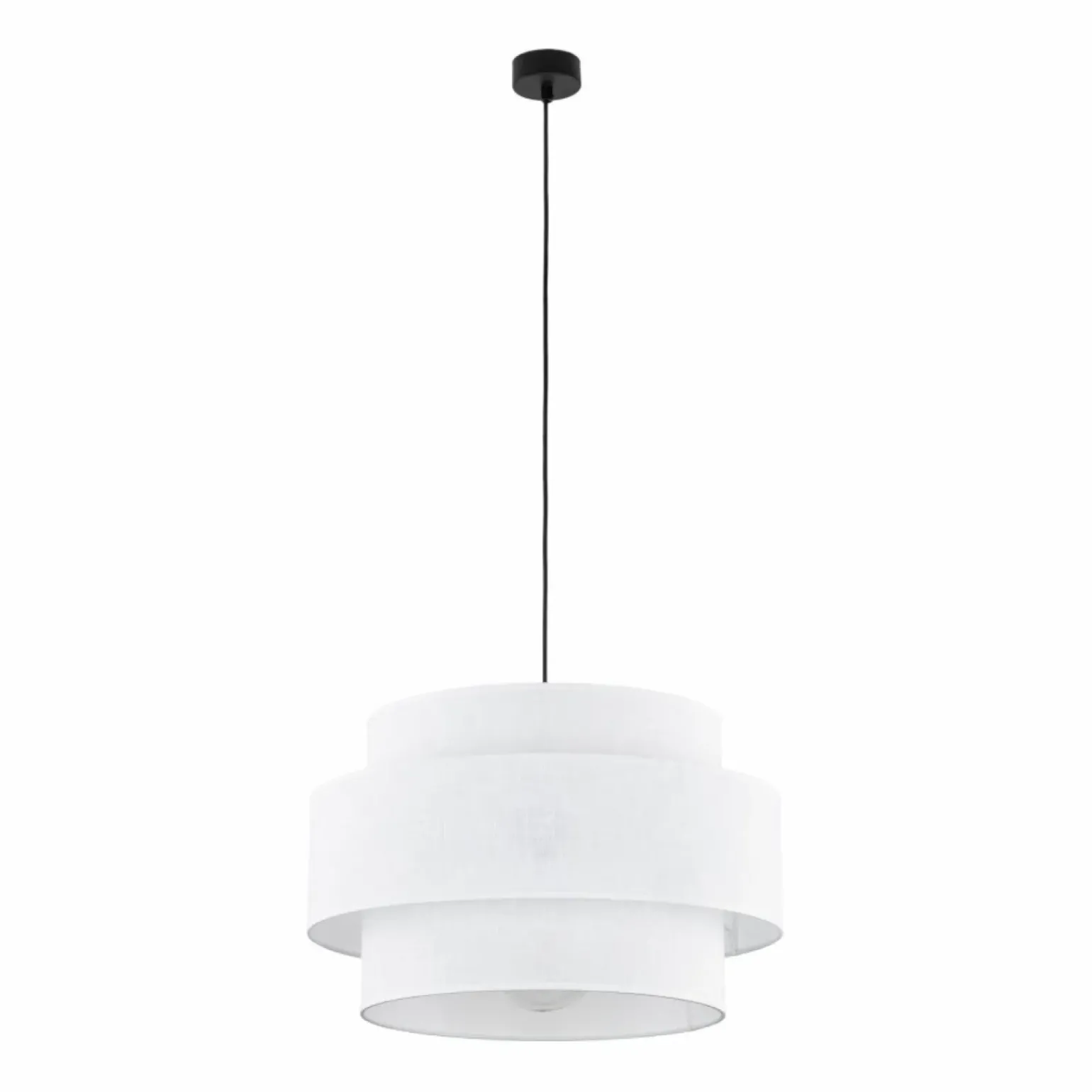 Store Ponadczasowa lampa wisząca do salonu TK 5095 CALISTO WHITE | Kaja Żyrandole Nowoczesne