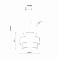 Store Ponadczasowa lampa wisząca do salonu TK 5095 CALISTO WHITE | Kaja Żyrandole Nowoczesne