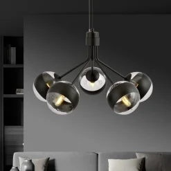 Fashion Ponadczasowa lampa wisząca z 5 kloszami 1139/5 NOVA | Kaja Oświetlenie Żyrandole Nowoczesne