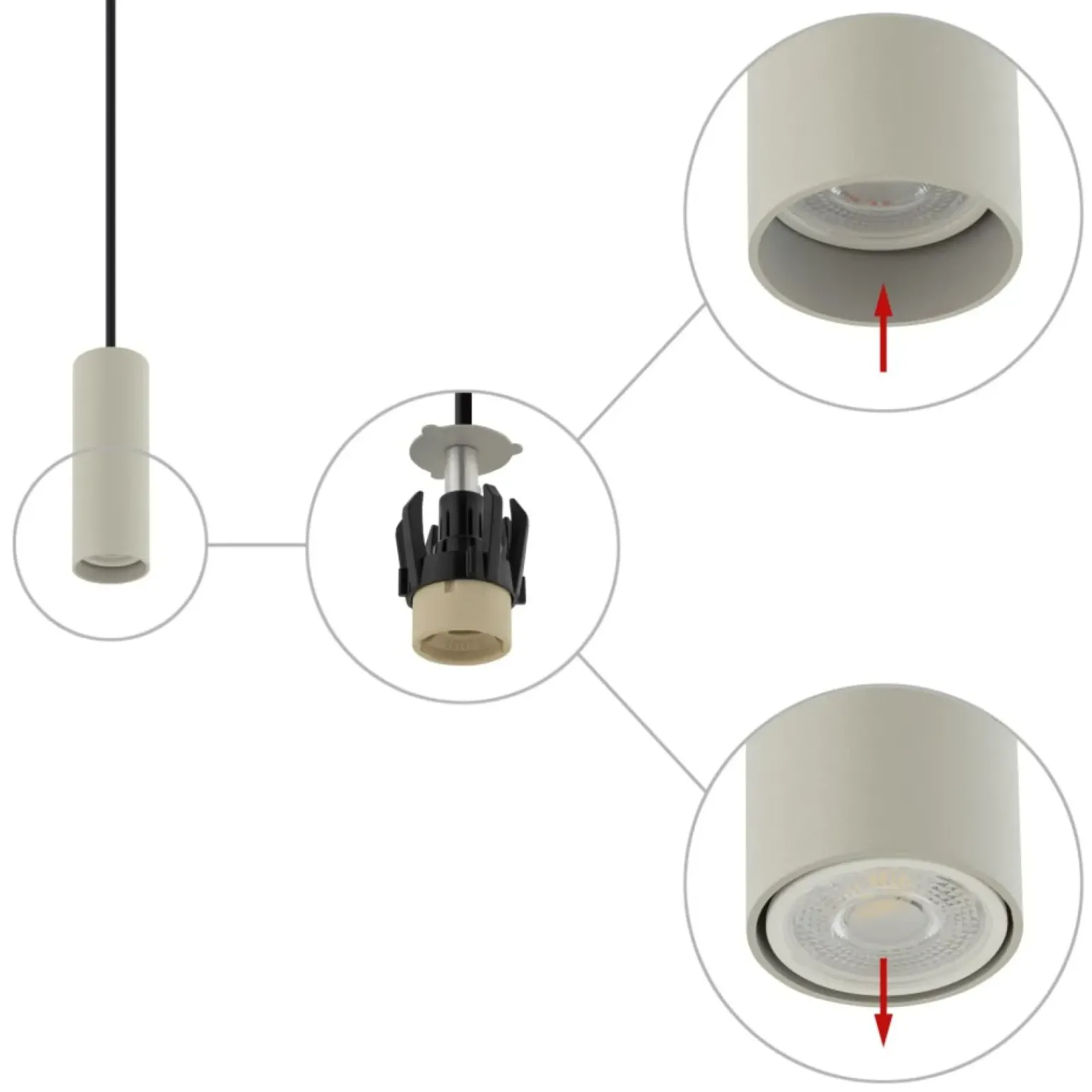 Fashion Ponadczasowa lampa wisząca, tuba 12,5cm 10900 FOURTY | Kaja Żyrandole Nowoczesne