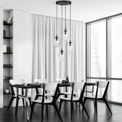 Store Ponadczasowa lampa z podłużnymi kloszami 1265/4PREM z serii ASTRAL Żyrandole Nowoczesne