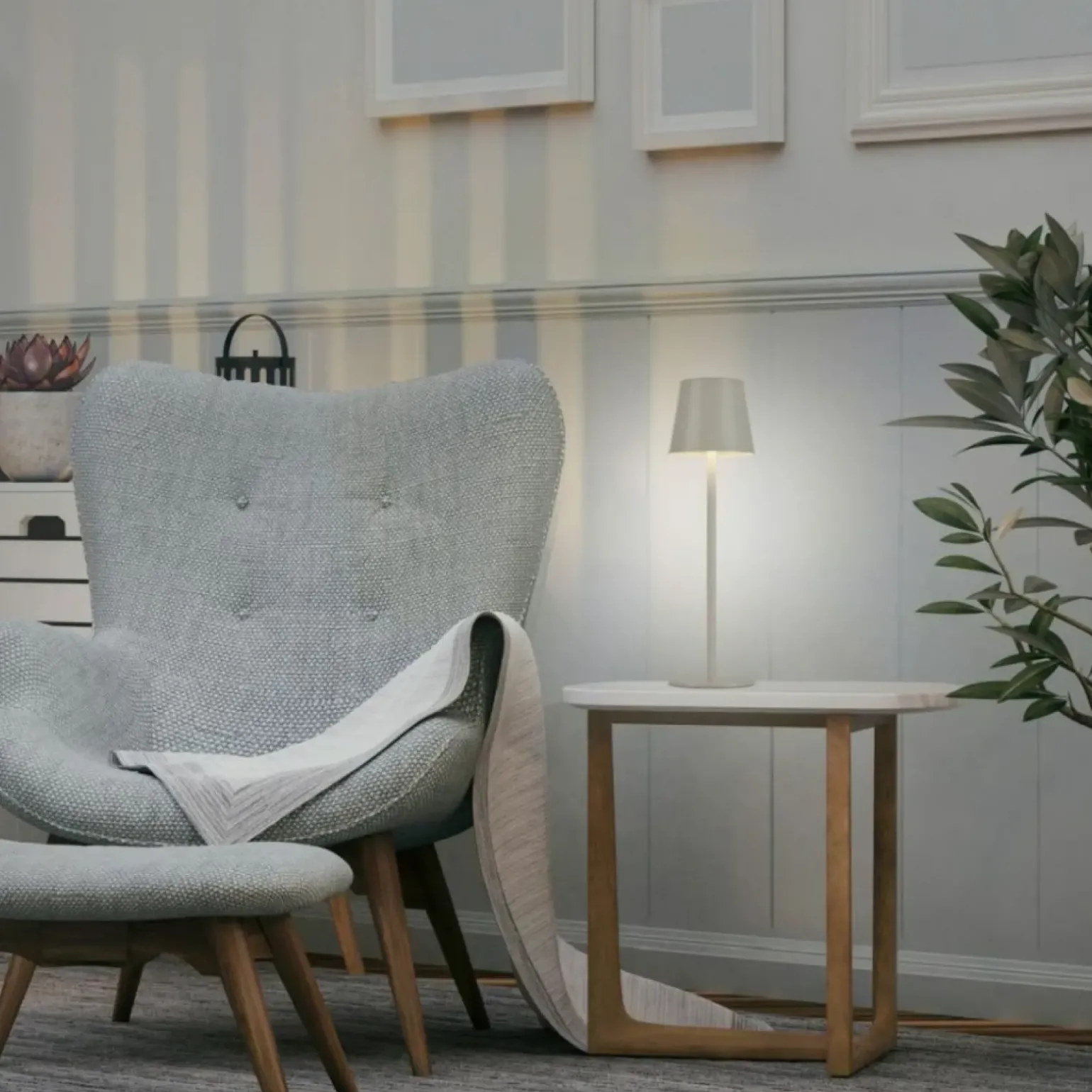 Sklep Kaja Ponadczasowa lampka stołowa ze światłem LED 19250-40 EURIA | Kaja