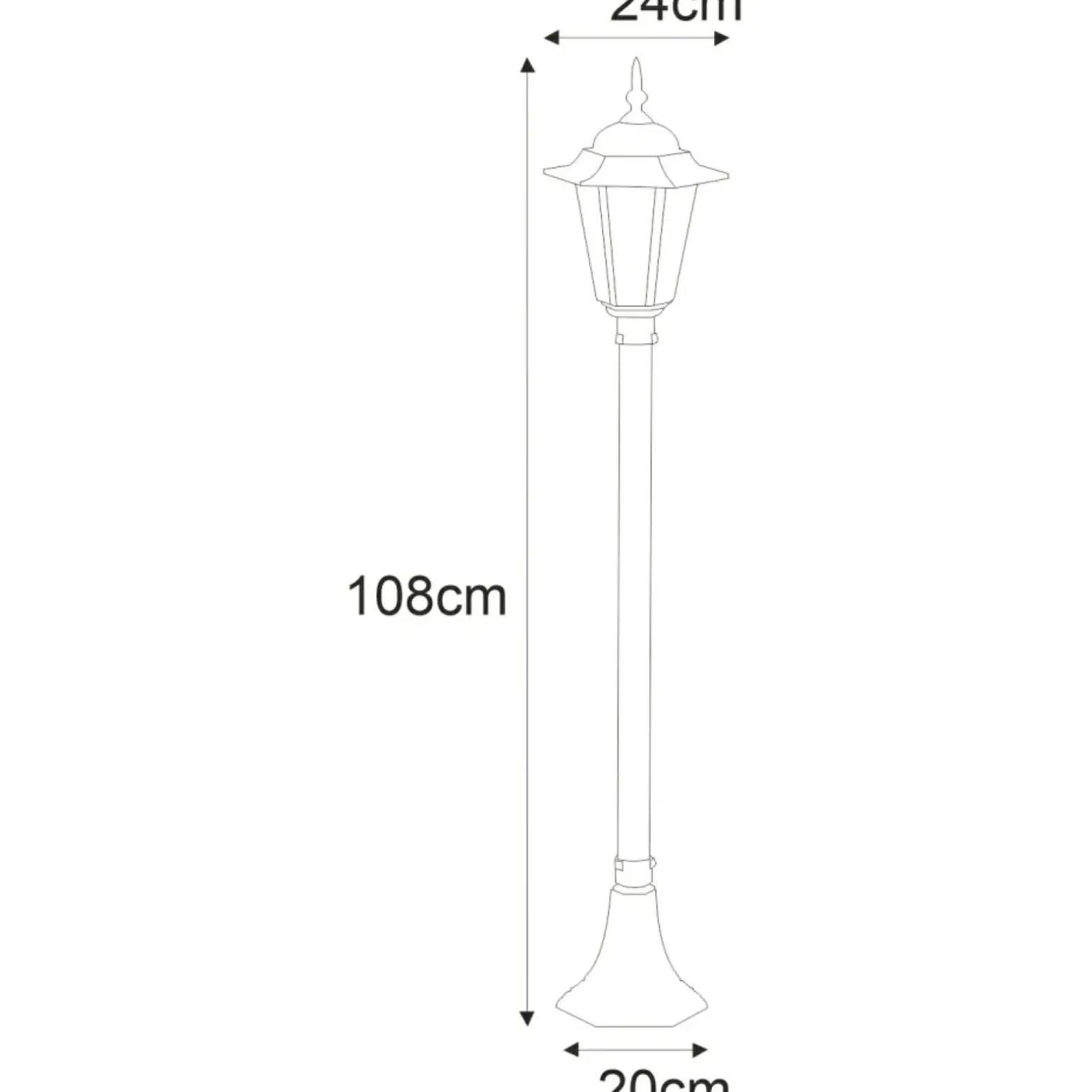 Sklep Kaja Ponadczasowa latarnia ogrodowa K-6009B CZ STANDARD | Kaja Oświetlenie