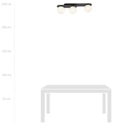 Sklep Kaja Ponadczasowa listwa sufitowa z białymi kloszami 1118/3 PLAZA | Kaja