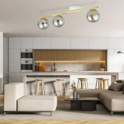 Cheap Ponadczasowa listwa sufitowa z ciemnymi kulami 1251/3 z serii MONZA Żyrandole Nowoczesne