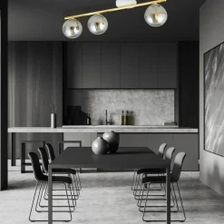 Cheap Ponadczasowa listwa sufitowa z ciemnymi kulami 1251/3 z serii MONZA Żyrandole Nowoczesne