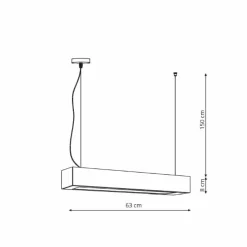 Discount Ponadczasowa listwa wisząca LED LP-7001/1P 20 WH-63 18/4 z serii IBROS Żyrandole Nowoczesne