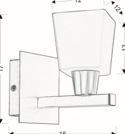 Sklep Kaja Ponadczasowa, prosta lampa ścienna 21-00408 MAXIM | Kaja Oświetlenie
