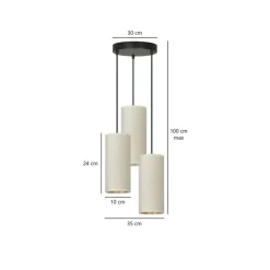 Best Ponadczasowa, smukła lampa wisząca 1059/3PREM BENTE PREMIUM | Kaja Żyrandole Nowoczesne