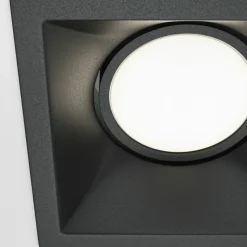 Sklep Kaja Ponadczasowe, czarne, kwadratowe oczko GU10 DL029-2-01B z serii DOT