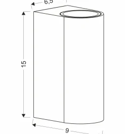 Sklep Kaja Ponadczasowy, czarny kinkiet elewacyjny 22-32294 LOBELIA | Kaja