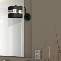 Sklep Kaja Ponadczasowy kinkiet ścienny, stylowy abażur MLP7334 z serii ULTIMO | Kaja Oświe