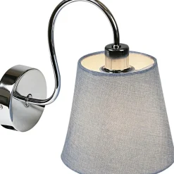 Sklep Kaja Ponadczasowy kinkiet z szarym abażurem 21-70739 LUK | Kaja Oświetlenie