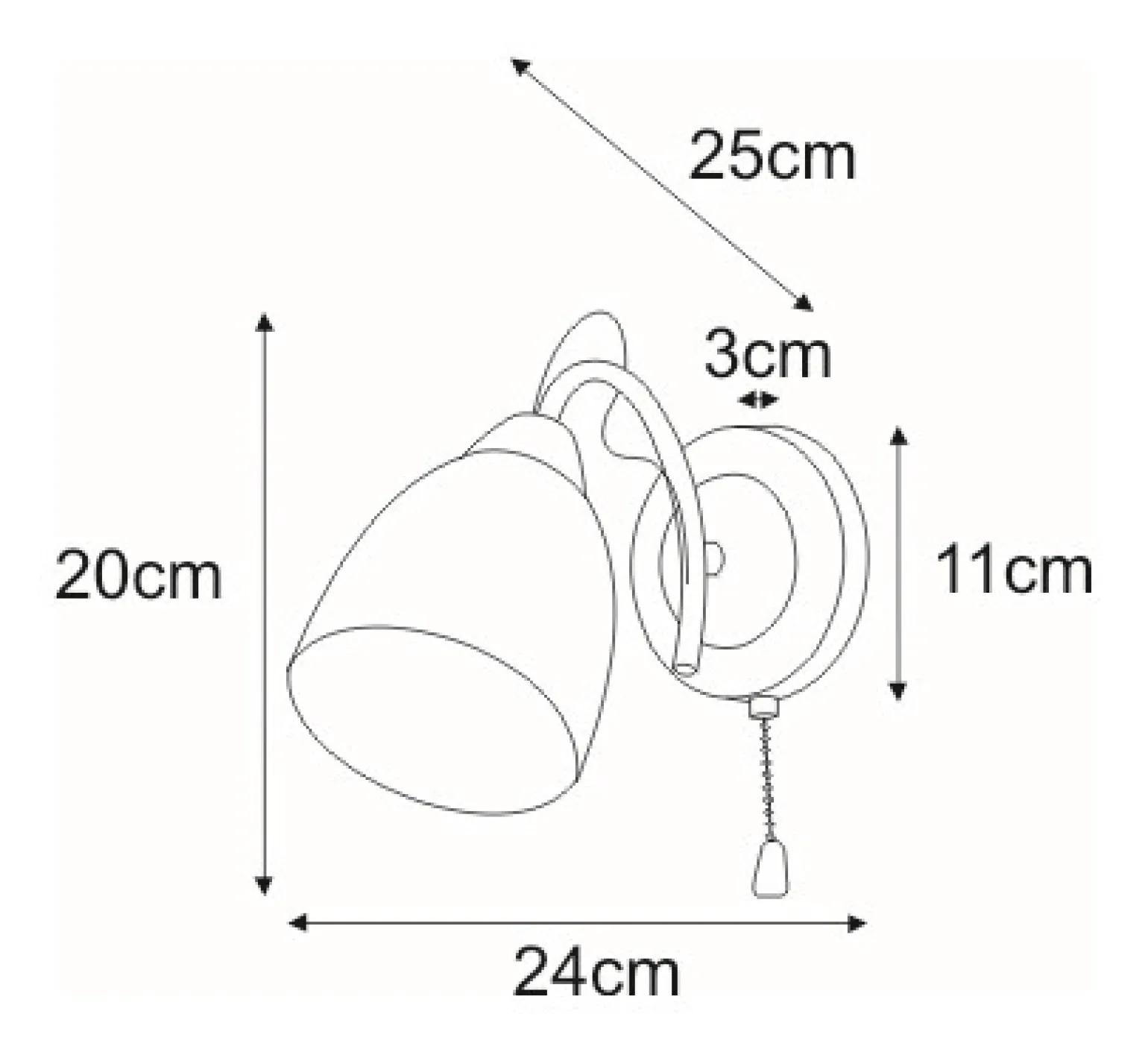 Sklep Kaja Ponadczasowy kinkiet z włącznikiem K-JSL-6218/1W CHR ARON | Kaja