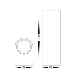 Sklep Kaja Ponadczasowy kinkiet zewnętrzny GU10 EKO8302 OVALIS | Kaja Oświetlenie