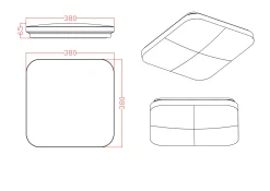 Sklep Kaja Ponadczasowy, ledowy plafon 4000K LP-335/1C M 4BK SQUARE – BABILON