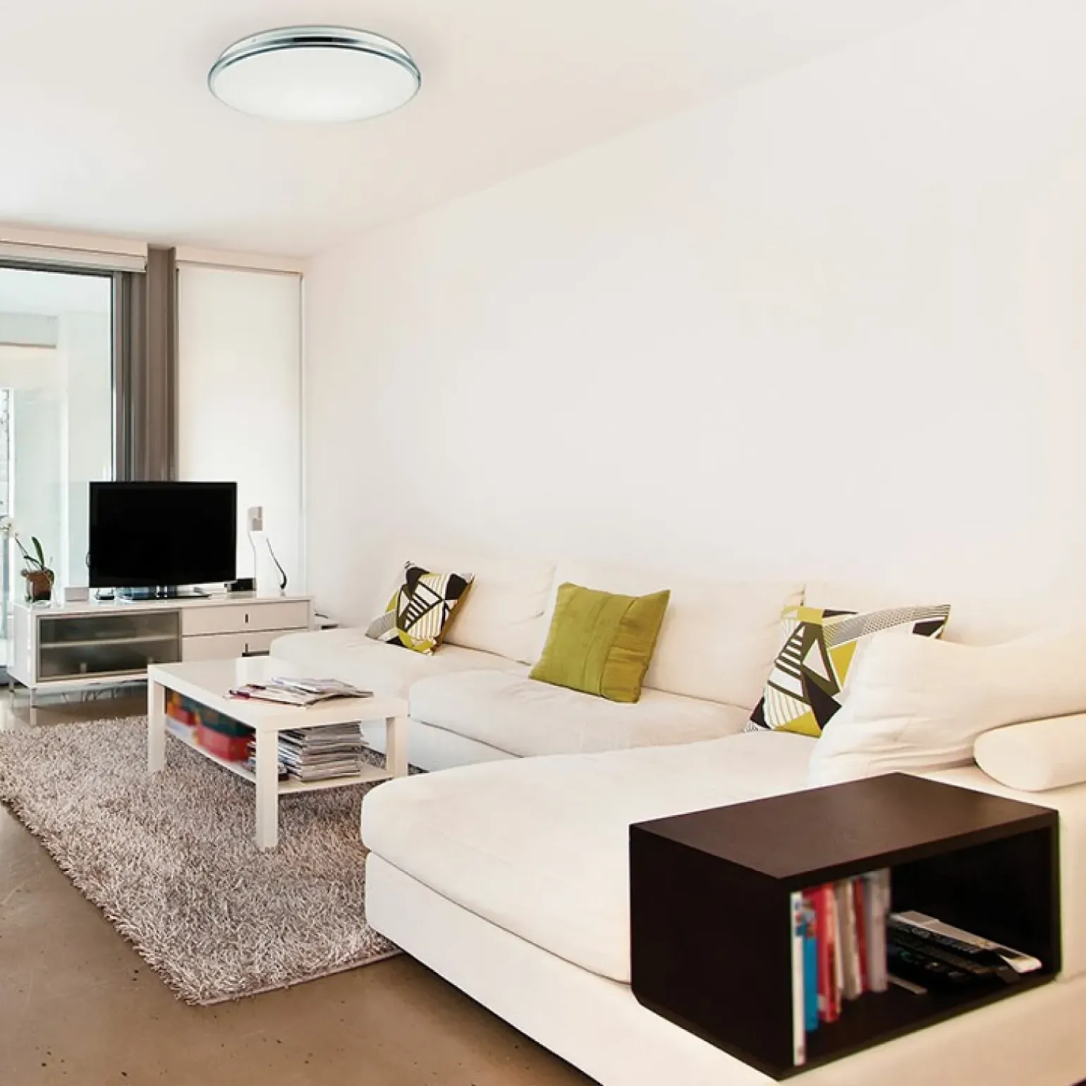 Sklep Kaja Ponadczasowy srebrny plafon LED ⌀33cm 12080021 BELLIS | Kaja