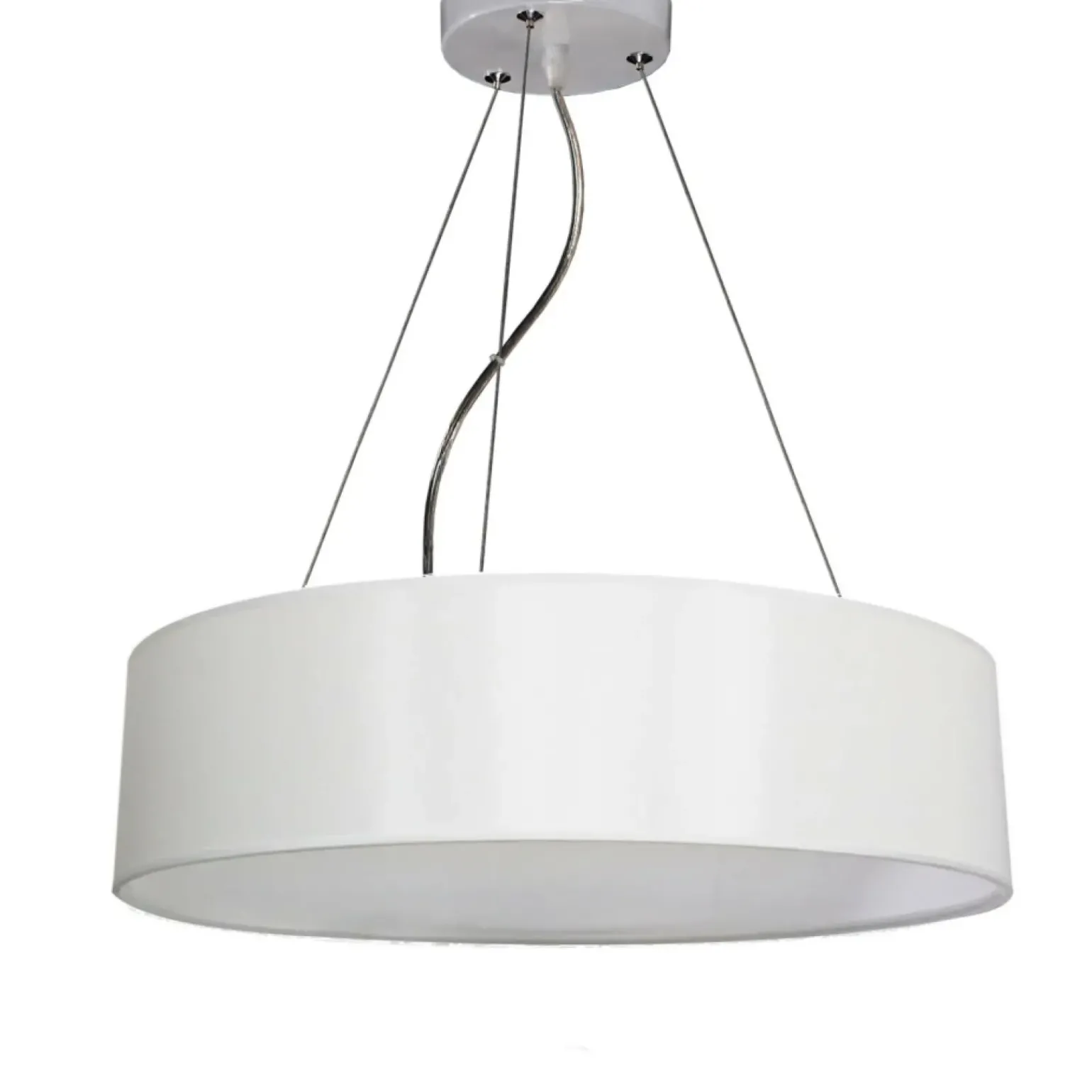 Clearance Ponadczasowy żyrandol z abażurem LP-8144/1P WH DELOS | Kaja Żyrandole Nowoczesne