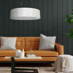 Clearance Ponadczasowy żyrandol z abażurem LP-8144/1P WH DELOS | Kaja Żyrandole Nowoczesne