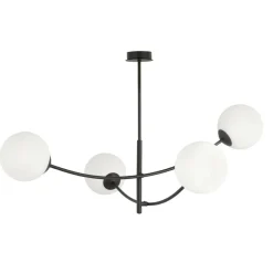 Store Ponadczasowy żyrandol z okrągłymi kloszami 1102/4 HUNTER | Kaja Żyrandole Nowoczesne