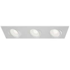 Sklep Kaja Potrójna, biała oprawa podtynkowa DL024-2-03W ATOM | Kaja Oświetlenie